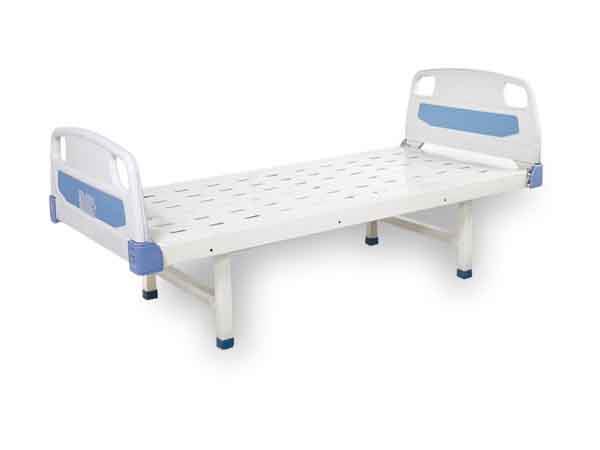 ABS床头冲孔平板床床体采用高频型钢焊接成型，结构合理、坚固耐用
