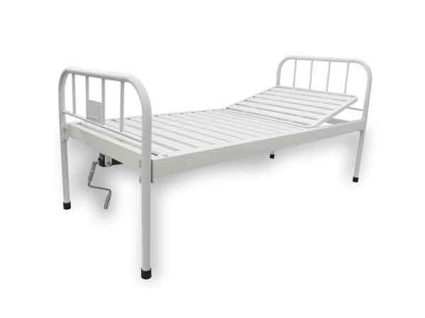 钢制床头条式单摇床床体采用高频型钢焊接成型，结构合理、坚固耐用