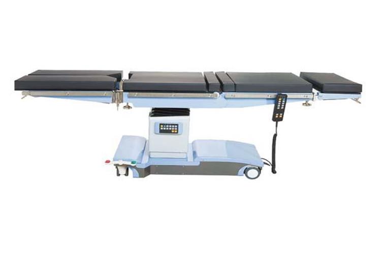 选购的手术床的规格，应该是2200×900×500毫米的，床面采用1.2毫米厚的冷轧钢板，一次冲压成型，表面没有焊点