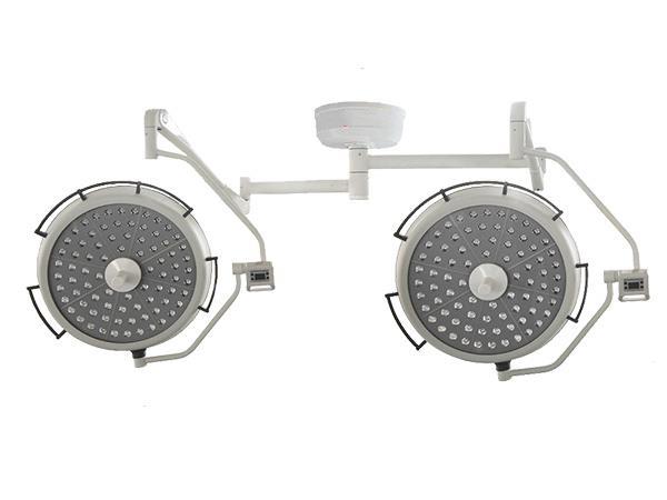 豪华型LED700/700手术无影灯采用科学的弧度聚焦设计，巧妙的避开医生头肩部的遮挡